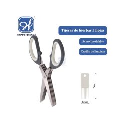 TIJERA COCINA INOX 5 HOJAS (MASTICADOR) HAPPY