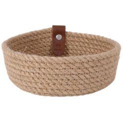 CESTA YUTE REDONDA 15X5 cm.