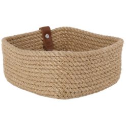 CESTA YUTE CUADRADA 16X16X8 cm.