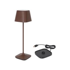 LAMPARA CORTEN Y CARGADOR YTTRIYA 10.3x10.3x36cm.(ALTURA)