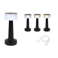 LAMPARA FUNGO NEGRA C/BATERIA RECARG. ø9x22cm. &