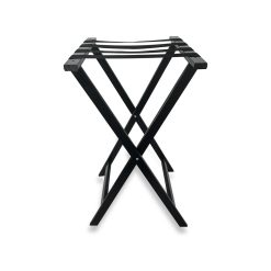 SOPORTE TIJERA BANDEJA EN MADERA NEGRA 53X46X82cm.