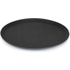 BANDEJA CAMARERO OVAL. 68'5x56 cm. NEGRA ANTIDESL. FIBERGLASS