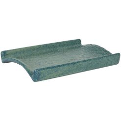 # 36 BANDEJA MADRAS VERDE 20x13x2,5cm. PORCELANA