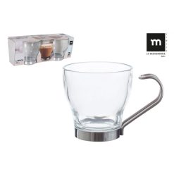 TAZA LUBECA TE 18cl.  C/ASA INOX SET 2 Uds. &