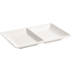 BANDEJA MING 2 Compartimentos 20x12 CM. PORCELAN