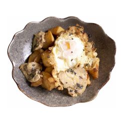 PLATO JAZMIN GRIS ø22x5.5cm. PORCELANA