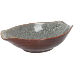 BOWL LONGO GRIS 24.5x13.5x6cm. PORCELANA