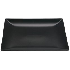 PLATO MING II POSTRE 21x21 cm. NEGRO STONWARE