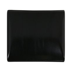 PLATO MING II PAN 16x16x2 cm. NEGRO STONEWARE