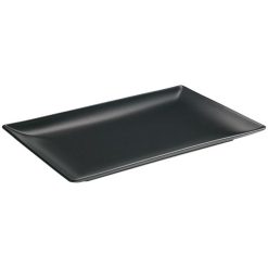 BANDEJA MING II 30x20 cm. NEGRO STONEWARE