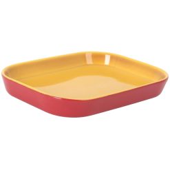 BANDEJA Degust. CATARIA MOSTAZA 14x10.5x2cm. REACTIVO PORCELANA