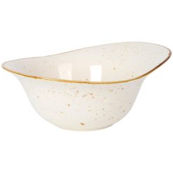 ENSALADERA AZACAN BEIGE 26x20x10cm. PORCELANA