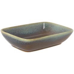 BANDEJA AZACAN CARAMELO 15x9.5x3.5cm. PORCELANA