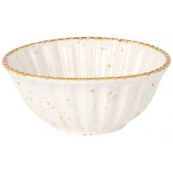 BOWL CANNELE BEIGE ø13x5.5cm 36cl. PORCELANA