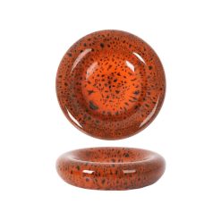 PLATO CLEOPATRA NARANJA ø20x5cm. PORCELANA