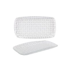 BANDEJA TIBET Rectg. 28x14x2.5cm. VIDRIO &