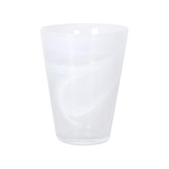 VASO SIRTAKY BLANCO 31cl ø9.2x12.5cm. VIDRIO &