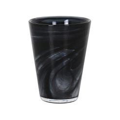 VASO SIRTAKY NEGRO 31cl ø9.2x12.5cm. VIDRIO &