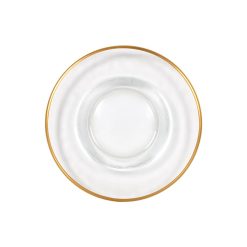 PLATO BIARRIZ PAN DORADO BIZNAGA ø16x2cm. VIDRIO