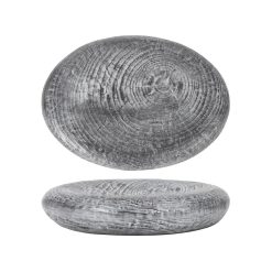 #-12-BANDEJA LEÑO OVAL 24x17x4cm. PORCELANA