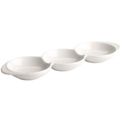 BANDEJA 3 COMPARTIMENTOS 29x9 cm. PORCELANA