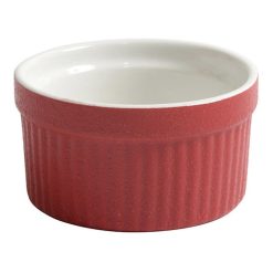 RAMEQUIN CHARME ROJO-BLANCO STONEWARE 7'5ºx4 cm.   &