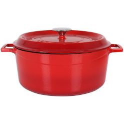 #1 CAZUELA LAVA ROJA H.FUNDIDO C/TAPA ø28cm 671cl &