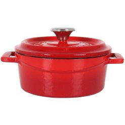#1 CAZUELA LAVA ROJA H.FUNDIDO C/TAPA ø14cm 76cl &
