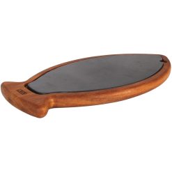 #1 BANDEJA LAVA H.FUNDIDO PESCADO PLANA C/SOPORTE IROKO 24x47cm &