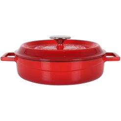 #1 CAZUELA LAVA ROJA H.FUNDIDO BAJA 247 cl. C/TAPA ø24cm &