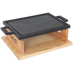 #-3-BANDEJA HIERRO Fund Rectg. Rever C/SOPORTE CAUCHO 38x22x1.6cm. V.V.