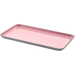 BANDEJA CASTEROLI Rectg.  PS ROSA/GRIS 38x20x1,5cm &
