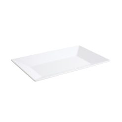 BANDEJA MELAMINA MING Rectg. 30'5x19x3 cm. BLANCA