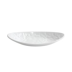 BANDEJA MELAMINA MAMBA OVAL 25x14x4.5 cm. BLANCO