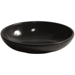 PLATO MELAMINA OVALADO 10'7x8'5x2'7 cm. NEGRO RETR