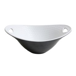BOWL MELAMINA PERPIGNAN NEGRO-BLANCO 30x21x12 cm.  &