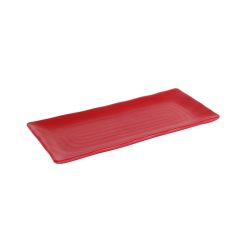BANDEJA MELAMINA TROYA 26x11,5x2 cm. ROJA &