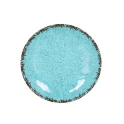 #12 PLATO MELAMINA GUAYABA POSTRE AZUL ø21.5x3cm