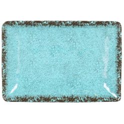 #6 BANDEJA MELAMINA GUAYABA RECT. AZUL 30x21x3.5cm