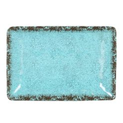 #12 BANDEJA MELAMINA GUAYABA RECT.AZUL 25x17x3.5cm