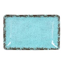 #12 BANDEJA MELAMINA GUAYABA RECT.AZUL 21.5x13.5.x3cm