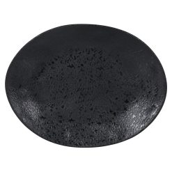 #6 BANDEJA OVAL MELAMINA ARIZONA NEGRA 31x24x2