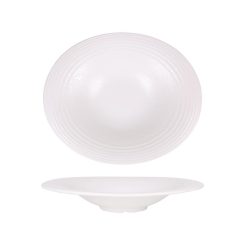 PLATO PASTA OVAL MELAMINA ARIZONA BLANCO 29x24.5x5cm