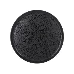 PLATO MELAMINA ARIZONA PIZZA NEGRO ø33x2cm.