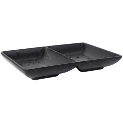 BOWL MELAMINA ARIZONA DOBLE NEGRO 16x12x2.5cm.