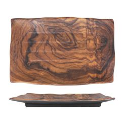 #4 BANDEJA MELAMINA LEMN Rectg. 28x19x3cm &