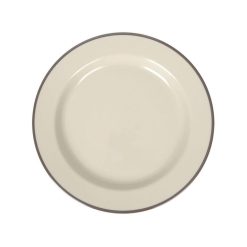 PLATO MELAMINA SOTAVENTO LLANO FILO MARRON 28X2.5cm.