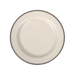 PLATO MELAMINA SOTAVENTO POSTRE FILO MARRON 20X2.5cm.