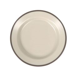 PLATO MELAMINA SOTAVENTO PAN FILO MARRON 16X2cm.